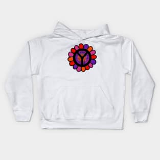 HIPPIE Lifestyle Flower Peace Sign Kids Hoodie